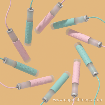 High speed silicone handle skipping rope